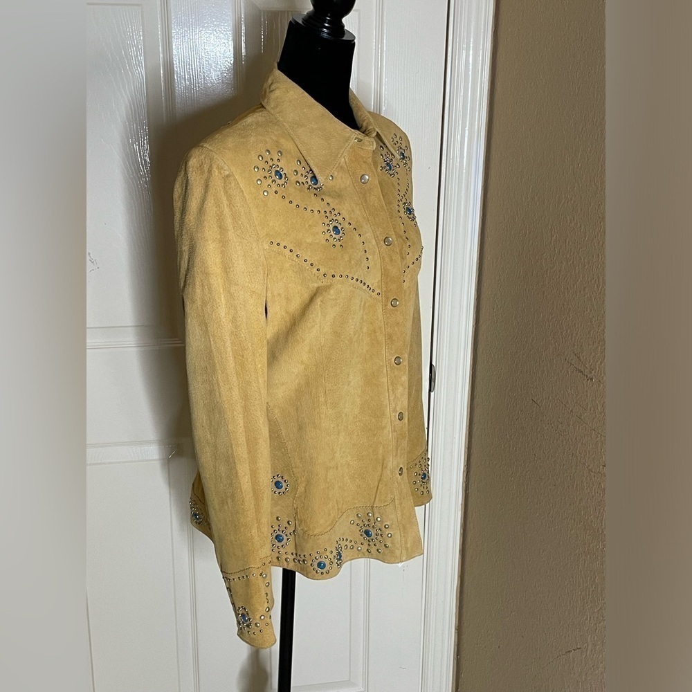 3BWest Women's Suede Leather Jacket Size XL - Picture 12 of 16